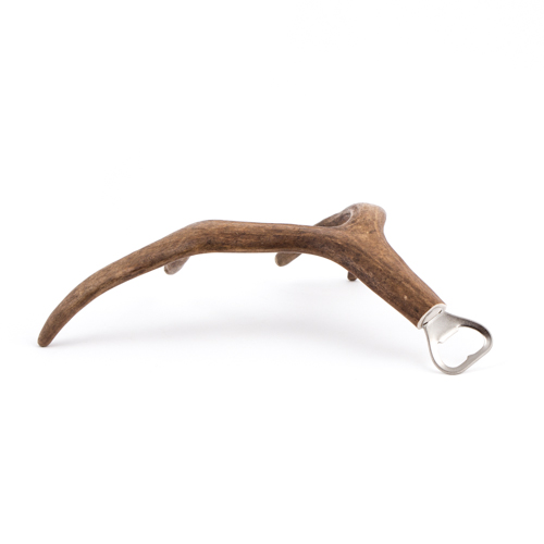 Bottle opener reindeer antler